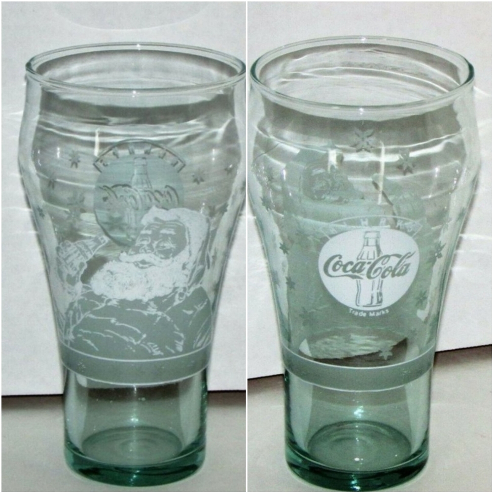 Always Coca-Cola Vintage Santa Claus Soda Glass Christmas Gift Coke Collectible